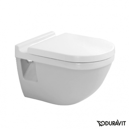 Duravit Starck 3 Miska WC podwieszana 36x54 cm, lejowa z deską zwykłą, biała 2200090000+0063810000
