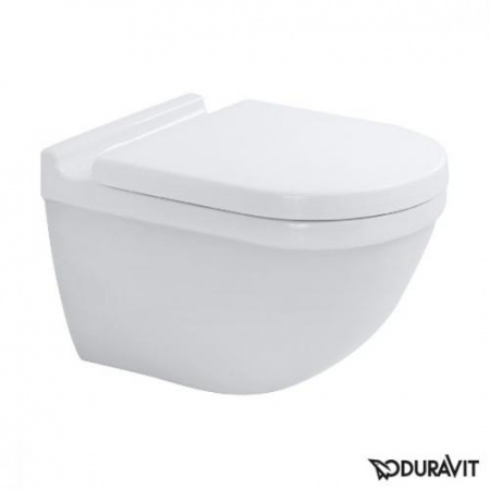 Duravit Starck 3 Toaleta WC podwieszana 54x36 cm Rimless bez kołnierza z powłoką Wondergliss, biała 25270900001
