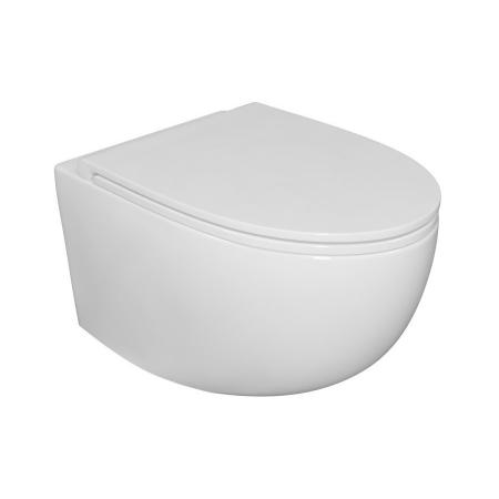 Excellent Esedra Bull Zestaw Toaleta WC 53x36 cm bez kołnierza + deska wolnoopadająca biały CESD.WCSBLR+CESD.CWBLRF