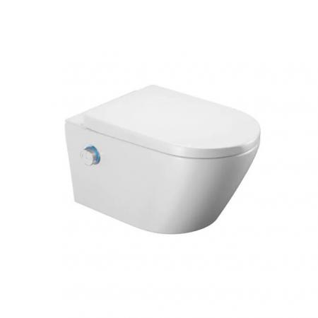 Excellent Dakota 2.0 Zestaw Toaleta WC myjąca 59,3x39,6 cm bez kołnierza + deska wolnoopadająca biały/chrom CEEX.4024.593.D2.WH + CEEX.4022.D2.CR