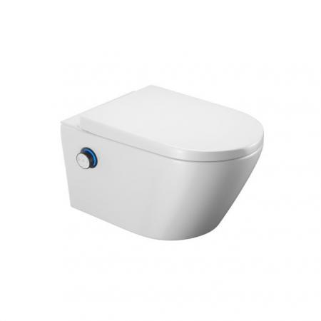 Excellent Dakota 2.0 Zestaw Toaleta WC myjąca 59,3x39,6 cm bez kołnierza + deska wolnoopadająca biały/czarny mat CEEX.4024.593.D2.WH + CEEX.4022.D2.BL