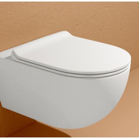 Flaminia App Zestaw Toaleta WC 54x36 cm bez kołnierza z deską wolnoopadającą biały AP118G+QKCW09