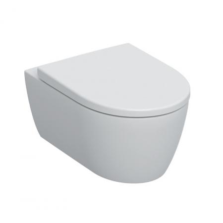 Geberit iCon Zestaw Toaleta WC 53x36 cm bez kołnierza + deska wolnoopadająca biała 501.664.00.1