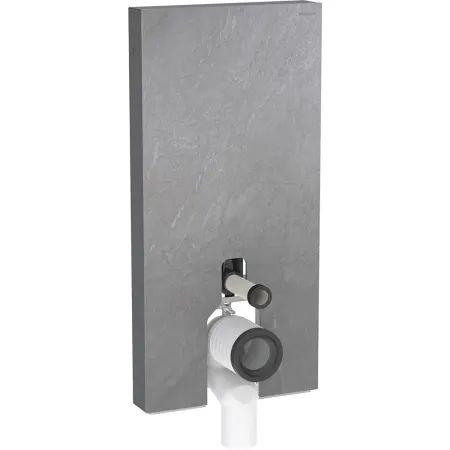 Geberit Monolith Moduł sanitarny do WC stojącej 101x48 cm gres szkliwiony efekt łupka/aluminium czarny chrom 131.002.00.5