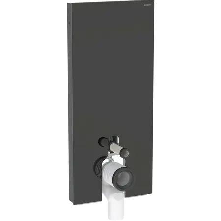 Geberit Monolith Moduł sanitarny do WC stojącej 114x50,5 cm szkło czarne/aluminium czarny chrom 131.033.SJ.6