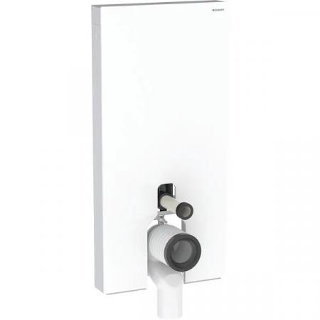 Geberit Monolith Moduł sanitarny do WC stojącej 101x48 cm szkło białe/aluminium 131.002.SI.5