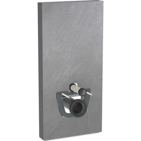 Geberit Monolith Moduł sanitarny do WC wiszącej 101x48 cm gres szkliwiony efekt łupka/aluminium czarny chrom 131.021.00.5