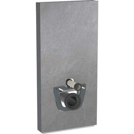 Geberit Monolith Moduł sanitarny do WC wiszącej 101x48 cm gres szkliwiony efekt łupka/aluminium czarny chrom 131.022.00.5