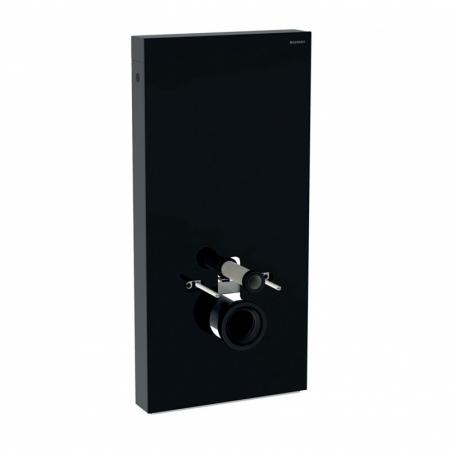 Geberit Monolith Plus Moduł sanitarny do WC wiszącej szkło czarne/aluminium czarny chrom 131.221.SJ.6