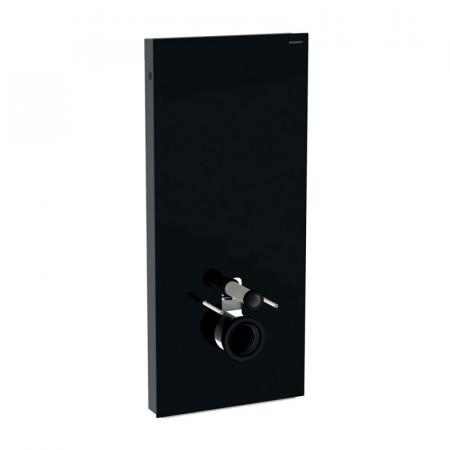 Geberit Monolith Plus Moduł sanitarny do WC wiszącej szkło czarne/aluminium czarny chrom 131.231.SJ.6