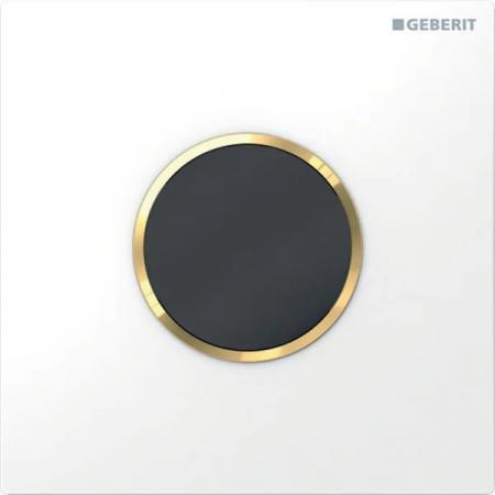 Geberit Sigma 10 Elektroniczny przycisk spłukujący do pisuaru biały/złoty 116.035.KK.1