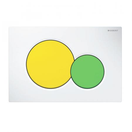 Geberit Sigma01 Przycisk WC biały/żółty/zielony 115.770.LA.5