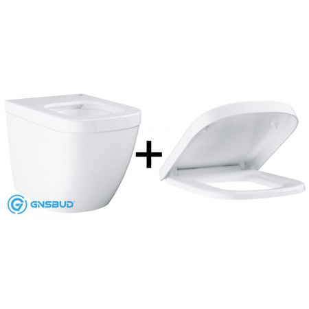 Grohe Euro Ceramic Zestaw Toaleta WC stojąca 54x37,4 cm z deską sedesową wolnoopadającą, biały 39339000+39330001
