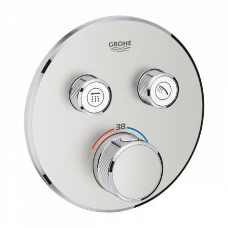 Grohe Grohtherm SmartControl Bateria wannowo-prysznicowa termostatyczna podtynkowa 2-drożna stal nierdzewna 29119DC0