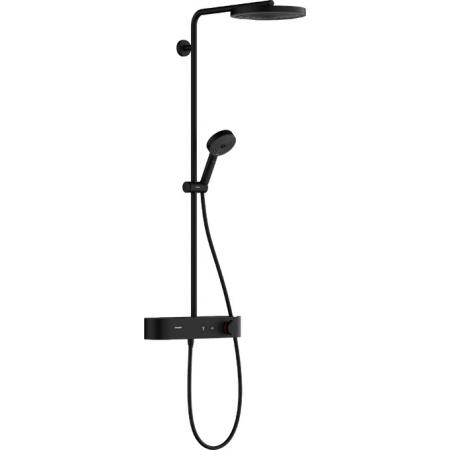 Hansgrohe Pulsify ShowerTablet Select Zestaw prysznicowy natynkowy termostatyczny z deszczownicą czarny mat 24221670
