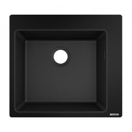 Hansgrohe S51 Zlewozmywak granitowy jednokomorowy 56x51 cm grafitowa czerń 43312170
