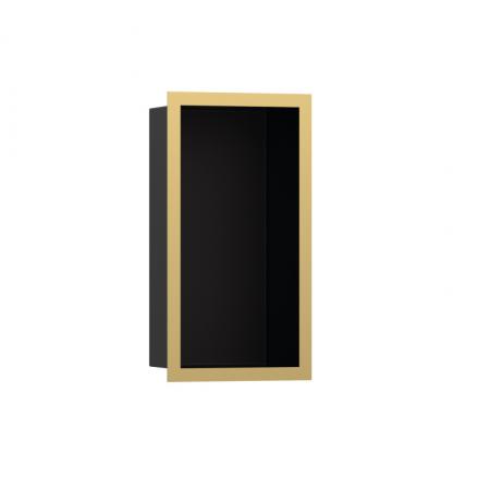 Hansgrohe XtraStoris Individual Wnęka ścienna czarny mat z ozdobną ramą 30 x 15 x 10 cm złoty optyczny polerowany 56095990