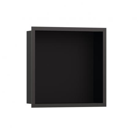Hansgrohe XtraStoris Individual Wnęka ścienna czarny mat z ozdobną ramą 30 x 30 x 10 cm czarny chrom szczotkowany 56098340