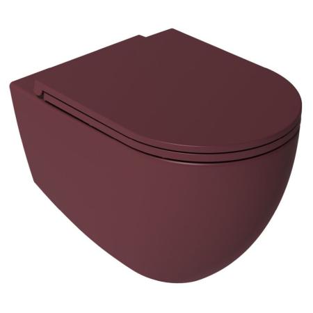 Isvea Infinity Toaleta WC bez kołnierza maroon red mat 10NF02001-2R