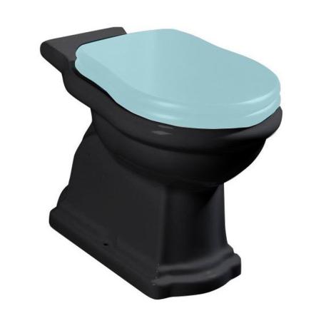 Kerasan Retro Toaleta WC stojąca kompakt odpływ pionowy czarny mat 101231