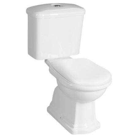 Kerasan Retro Zestaw Toaleta WC stojąca kompaktowa + spłuczka odpływ pionowy biały/chrom WCSET01-RETRO-SO