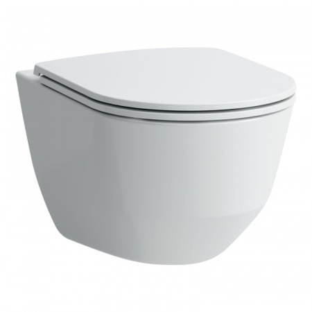 Laufen Pro A Zestaw Toaleta WC 44,5x37 cm bez kołnierza + deska wolnoopadająca biała H8609560000001