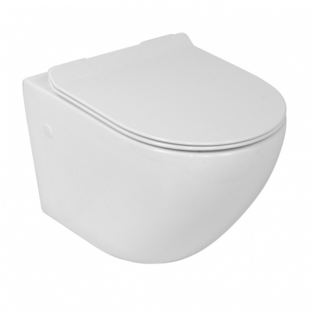 Lavita Sofi Slim Zestaw Toaleta WC 49x37 cm bez kołnierza + deska wolnoopadająca biała 5908211401461