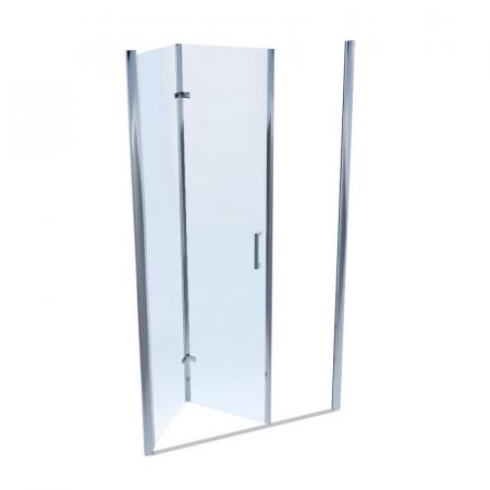 Massi Case Drzwi prysznicowe 90x185 cm z powłoką Easy Clean, profile chrom szkło przezroczyste MSKP-FA920-90