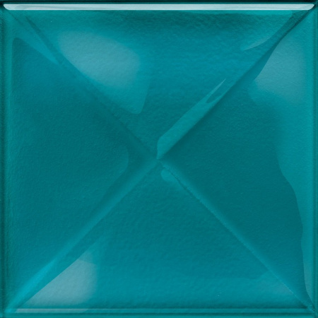 Opoczno Aranta Glass Azure Inserto New Listwa dekoracyjna szklana 20x20x0,8 cm, turkusowa błyszcząca OD660-098