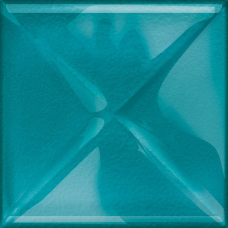 Opoczno Aranta Glass Azure Inserto New Listwa dekoracyjna szklana 9,9x9,9x0,8 cm, turkusowa błyszcząca OD660-110