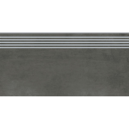 Opoczno Grava Graphite Steptread Płytka podłogowa 29,8x59,8 cm, grafitowa OD662-069