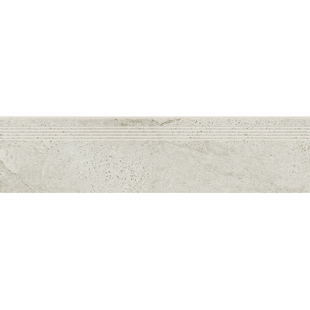 Opoczno Newstone White Steptread Płytka podłogowa 29,8x119,8 cm, biała OD663-065