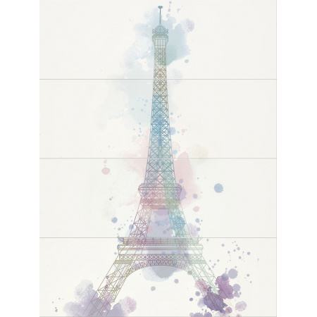 Opoczno Parisen Multicolour Composition Listwa dekoracyjna 75x100x1,05 cm, biała, fioletowa, szara błyszcząca OD441-001