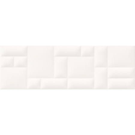 Opoczno Pillow Game White Structure Płytka ścienna 29x89x1,1 cm, biała matowa NT038-001-1