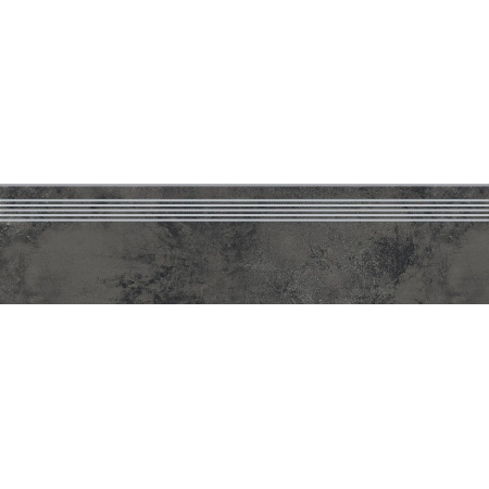 Opoczno Quenos Graphite Steptread Płytka podłogowa 29,8x119,8 cm, grafitowa OD661-080
