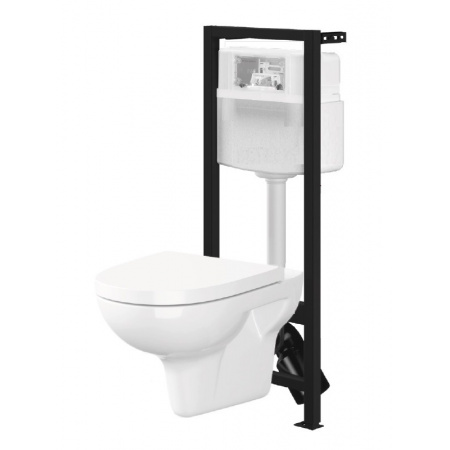 Opoczno Street Fusion Set 748 Pro MZ Zestaw Toaleta WC podwieszana z deską sedesową wolnoopadającą i stelażem, biały K701-140
