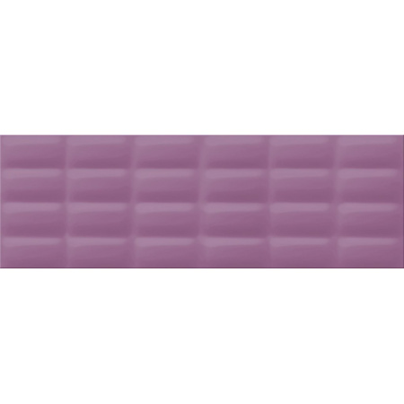 Opoczno Vivid Colours Violet Glossy Pillow Structure Płytka ścienna 25x75x1,05 cm, fioletowa błyszcząca OP685-008-1