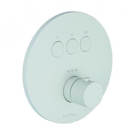 Paffoni Light Bateria wannowo-prysznicowa podtynkowa termostatyczna biały mat CPT019BO
