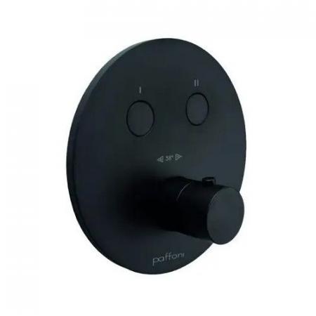Paffoni Light Bateria wannowo-prysznicowa termostatyczna podtynkowa czarny mat CPT018NO