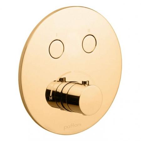 Paffoni Light Bateria wannowo-prysznicowa termostatyczna podtynkowa złota CPT018HG