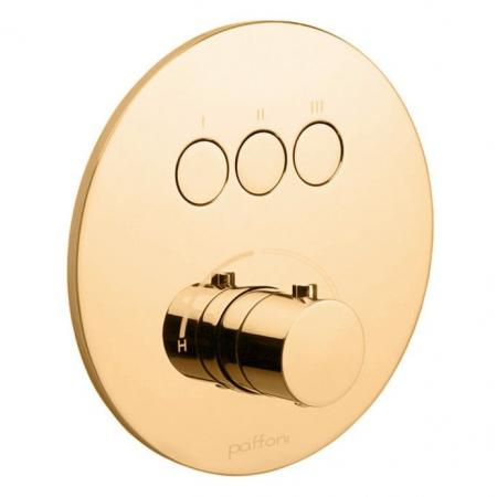 Paffoni Light Bateria wannowo-prysznicowa termostatyczna podtynkowa złota CPT019HG