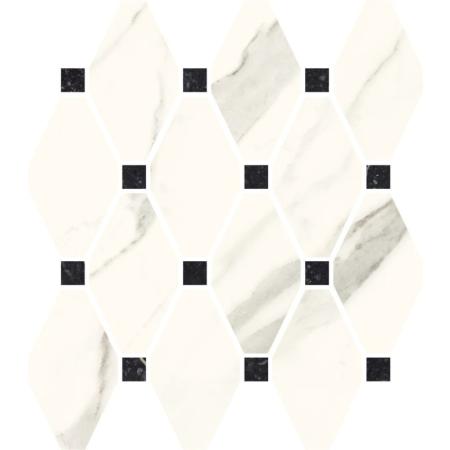 Paradyż Calacatta Mozaika ścienna 25x23 cm biała
