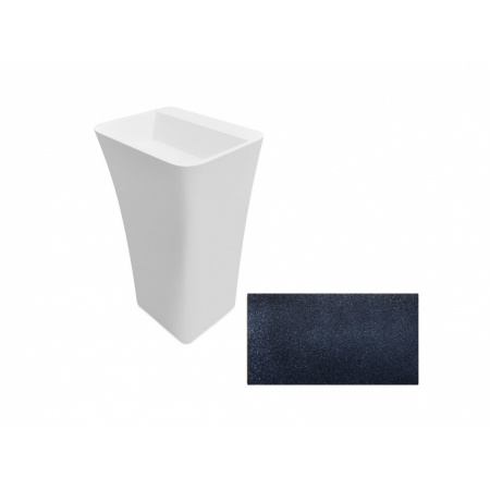 PMD Besco Assos S-Line Glam Umywalka wolnostojąca 50x40x85 cm grafitowa/biała UMD-AP-WOG
