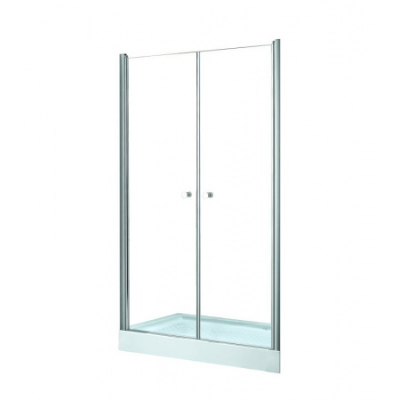 PMD Besco Sinco Due Drzwi prysznicowe uchylne 80x195 cm, profile chrom szkło przezroczyste DSD-80