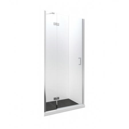 PMD Besco Viva Drzwi prysznicowe uchylne 100x195 cm lewe, profile chrom szkło przezroczyste DVL-100-195C