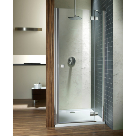 Radaway Almatea DWJ 100 Drzwi prysznicowe 100x195 cm, profile chrom, szkło grafitowe z powłoką EasyClean 31202-01-05N