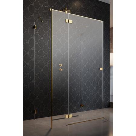 Radaway Essenza Pro Gold KDJ+S Drzwi prysznicowe uchylne 100x200 cm lewe profile złote szkło przejrzyste 10097310-09-01L