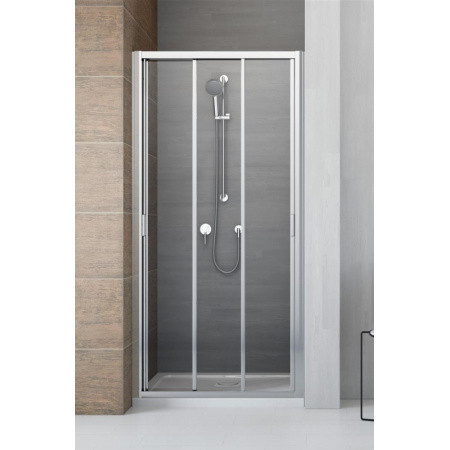 Radaway EVO DW Drzwi prysznicowe 100x200 cm, profile chrom, szkło przejrzyste z powłoką EasyClean 335100-01-01