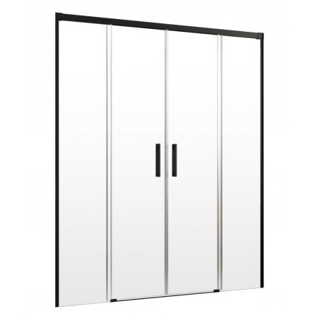 Radaway Idea Black DWD Drzwi prysznicowe przesuwne wnękowe 170x200,5 cm profile czarne szkło przezroczyste 387127-54-01