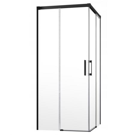 Radaway Idea Black KDD Drzwi prysznicowe przesuwne 80x200,5 cm lewe profile czarne szkło przezroczyste 387061-54-01L